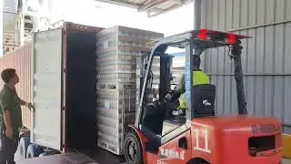 How Are Glass Bottles Loaded Into Containers After Palletizing? #newray #factory #glass