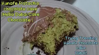 Kunafe pistachio chocolate cake|B.Laban shop|Heba Dubai Large cake|Arabic dessert|seycheesy_channel