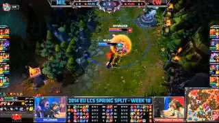 Fail Top Gank MIL vs CW  FORGIVEN LCS 2014 EU Spring W10D1 + EUCS Spring 2 Finals
