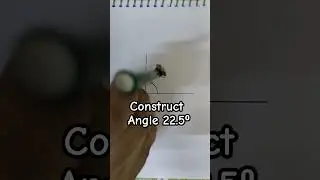 construct angle 22.5⁰ | how to construct angle 22.5⁰ with compass and ruler| YouTube shorts videos|