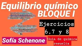 EJERCICIOS 6,7 Y 8 | Cinética química y EQULIBRIO QUÍMICO | guía resuelta de química | UBA XXI
