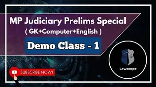 MP Judiciary Prelims Special (GK+Computer+English) Demo Class -  1 || MPCJ, ADPO || Lawscope