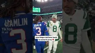 Aaron Rodger&rsquo;s told damar Hamlin he wanted his jersey #nfl #shorts