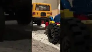 My 5yr old son built a lego trailer for the Axial SCX24
