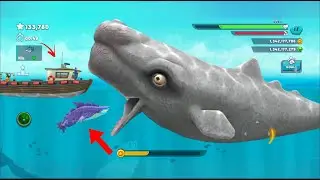 Hungry Shark Evolution - Giant Monster Moby Dick Vs Sharkjira Skin Mod  - All 30 Sharks Unlocked