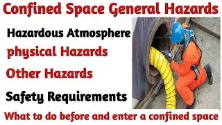 Confined Space General Hazards | hazardous atmosphere |physical hazards | Measures in confined space