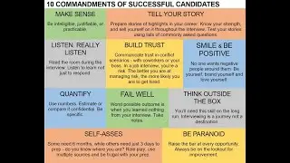 10 Commandments Of Successful Candidates