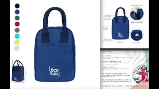 EcoRight Canvas Insulated Lunch Bag, Reusable & Washable