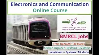 BMRCL Recruitment 2023 - Electronics and Communication online Tutorial