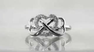 Tioneer Sterling Silver Infinity Heart Ring