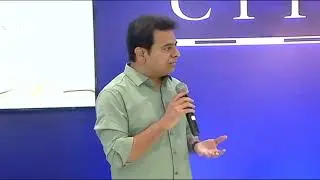 Minister KTR speaking CM ST Entrepreneurship & Innovation Scheme