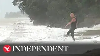 Cyclone Gabrielle floods roads in New Zealand