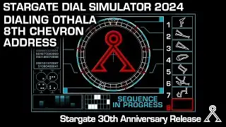 Stargate Dial Simulator 2024 - Dialing Othala - 8th Chevron Address #stargate #stargateatlantis