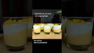 Mousse de mango con yogur griego #altoenprote&iacute;nas #mangorecipe #postresaludable #sinaz&uacute;car