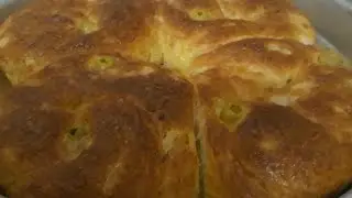 خبز الدار بالزيتون والبصل طيب وبنين 😋