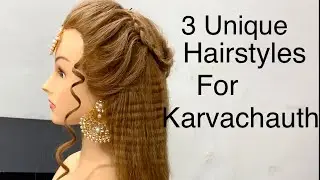 Hairstyles for Party | Unique Hairstyle for Karvachauth | Open Hair style