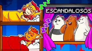 ¡LOS ESCANDALOSOS NOS ESPIAN EN LA NOCHE! 😭 😱 | SRGATO X FLOR ESCAPAN DE LOS ESCANDALOSOS MINECRAFT