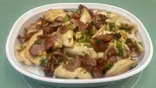Я приготовил вареники с беконом и сыром