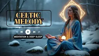 Celtic Serenity Winter Night | Peaceful Celtic Music with Harp and Flute for Deep Sleep