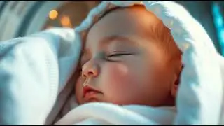 Sleep instantly with angel harp lullaby and night rain ambience