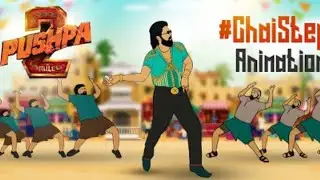Pushpa 2 movies  song 🎵|| allu arjun ||#viral tea style# ( Genius cartoon) 🤑