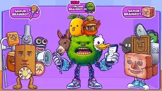 Merge Fellas BOSS + BOSS ⁉️ SAHUR BRAINROT 1,2, Brainrot 23, Muscle - New Update Ultimate max level