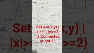 Set is Connected or not | Metric Space #metricspace #net2025 #csirnet #gate #mathematics #shortfeed