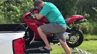 How to Load a Motorcycle into Pickup Truck Safely