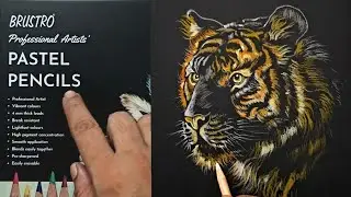How to draw tiger 🐅 on black paper art artist 🎨 #art #drawing #how-to 