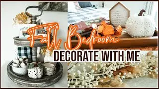 COZY FALL FARMHOUSE DECORATE WITH ME | FALL BEDROOM DECOR IDEAS AND INSPIRATION 2023