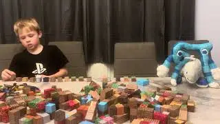 Minecraft magnetic blocks #magneticblocks #kidyoutuber 
