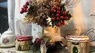 Рождественские украшения, цвета и краски: экскурсия по гостиной и кухне!