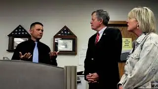Senator Daines visits with Detective Yarina after being shot in the line of duty