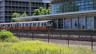 Orange Line train arriving at Assembly station 6 20 2022