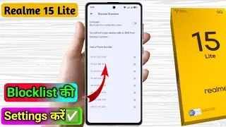 how to delete blacklist number in realme 15 lite | realme 15 lite blacklist setting 