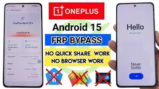 Oneplus ANDROID 15 FRP Bypass without PC ( New Method) | Quick Share not Work Solution #android15