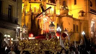 Jesús con la Cruz a cuestas y Angustias. Cofradía de ADEMAR. Jueves Santo 2025. Semana Santa Segovia