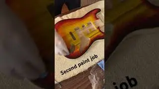 El second paint job! #guitarwork #guitarsandwoods #luthier #luthierwannabe #guitarpaintjob #guitar