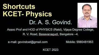KCET  2023 Physics Shortcuts 1
