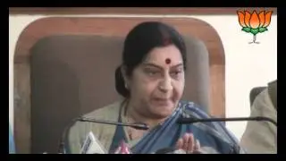 Press Conference during UP Assembly Election 2012 in Lucknow : Smt. Sushma Swaraj