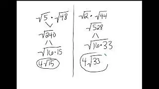 Multiplying and Dividing Radical Expressions