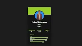 How to create Ui Profile || HTML , CSS & JavaScript || #coding #html #css