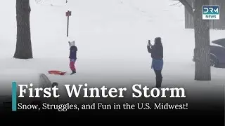 US Midwest Hit by First Major Winter Storm: Snow Chaos and Fun | News Today | DRM News | AL14