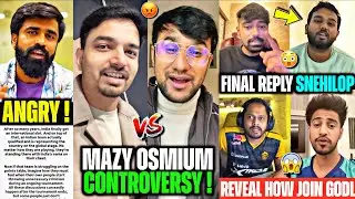 Mazy vs Ghatak Osmium😡 ALL ANGRY on MAZYStatement🤯 Neyoo Reply SNEHILOP Again🥵 Owais, GodLike, Snax😳