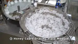 Honey Bottle Cap Filling Packing Machine Small Automatic Honey Packing Machine#honey #filling