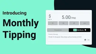 Introducing Recurring Monthly Tipping | Streamlabs