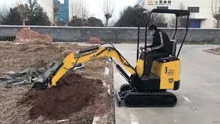 Multifunctional small excavator that can install various accessories #shorts#farming#garden