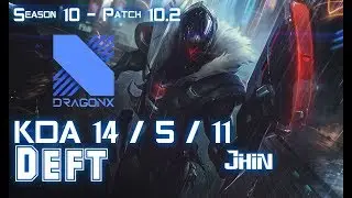 DRX Deft JHIN vs DRAVEN ADC - PAtch 10.2 KR Ranked