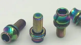 China manufacture titanium alloy colorful anodized bolt screws m2 m5 m6 conical head titanium screw