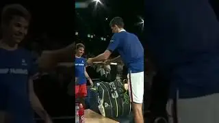 Novak Djokovic Gifts His Racquet To Ball Boy #40